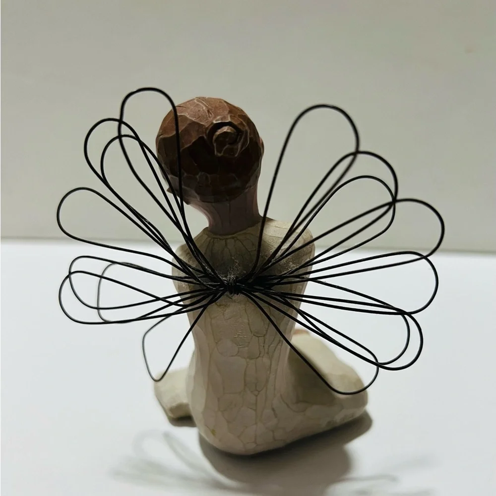Willow Tree Figurines (2) Angels of Prayers 1999 and 2002 Metal Wings